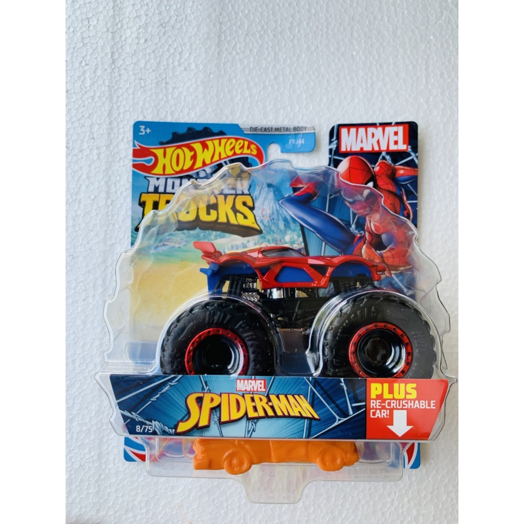 HOT WHEELS HOTWHEELS MONSTER TRUCKS TRUCK MARVEL SPIDER-MAN SPIDERMAN HOTWILS TRUK MURAH LANGKA TREK
