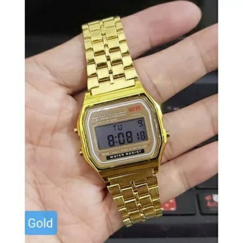 Jam Tangan Wanita Kasual Strap Rantai Steel Tipis free baterai ||JAM tangan wanita pria digital simple dan murah