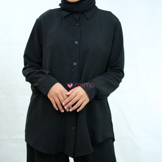 Lady Long Kemeja (Oversized Kancing Lengan 1)