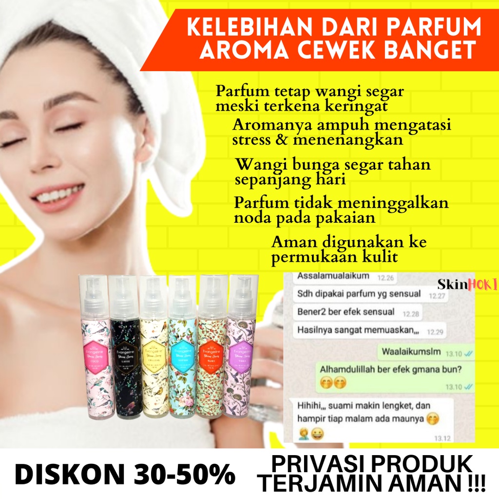 PARFUM UNISEX WANGI TAHAN LAMA EVANGELINE BLOOM SERIES PARFUM 100ML MINYAK WANGI ORIGINAL BPOM