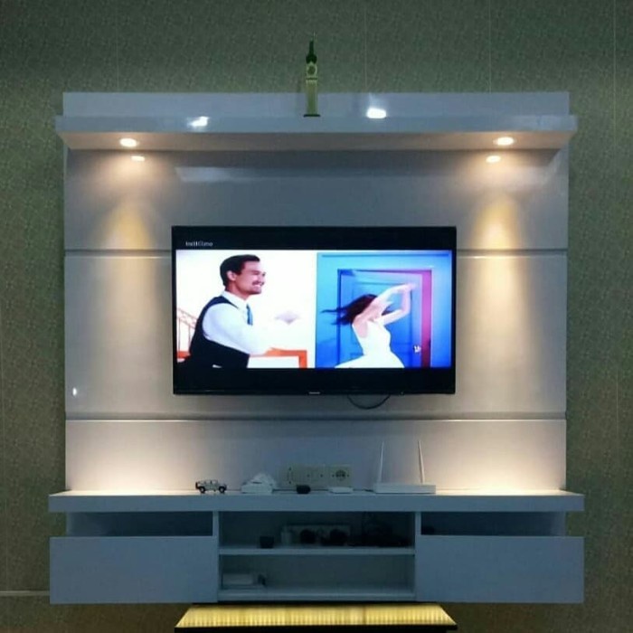 Backdrop TV Apartemen | Backdrop TV Elegant & Simple | MUMER BEKASI