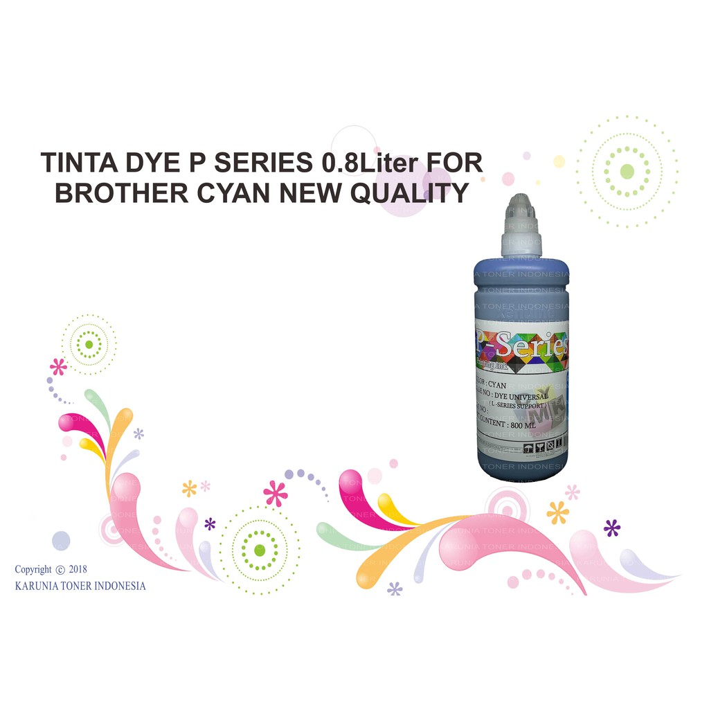 TINTA DYE P SERIES 800ML FOR BROTHER CMYK NEW QUALITY