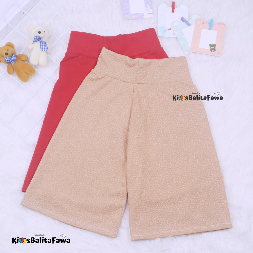 Kulot Polos Uk. 8-10 Tahun / Celana 3per4 Anak Perempuan Murah Cullotes Celana Pendek Pants Adem