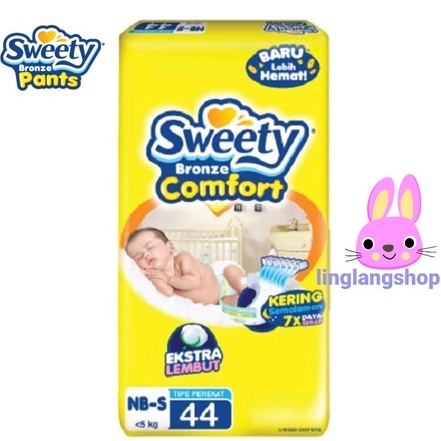 Sweety bronze Comfort NB-S isi 44 popok PEREKAT NEW BORN baby bayi (no.234)