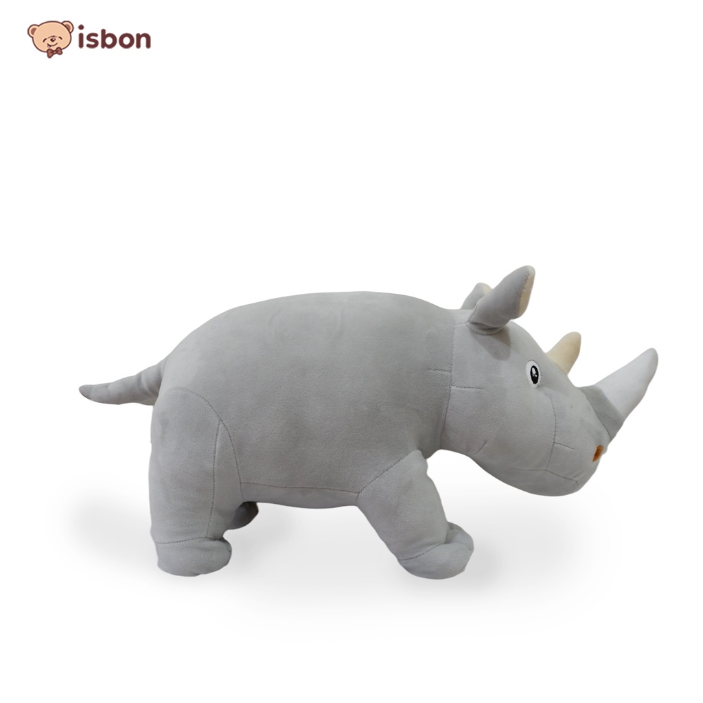 Boneka Badak Rhino Bercula Satu Khas Jawa Warna Abu Abu Bahan Premium Cocok Untuk Mainan Anak By ISTANA BONEKA