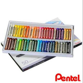 Crayon Oil Pastel Pentel Arts 50 Warna Colour PHN 50