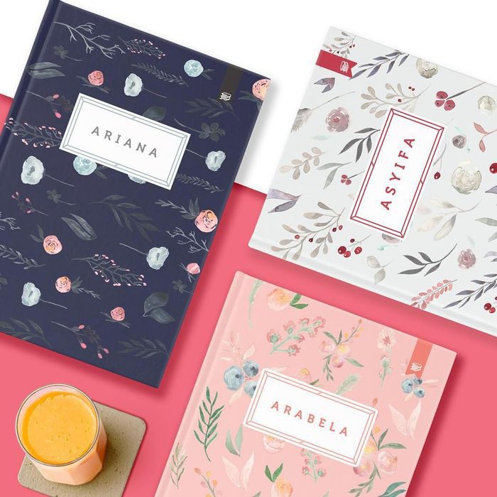 

Notebook Custom Buddybooks Custom Buku Jurnal Planner FLOWERY 13