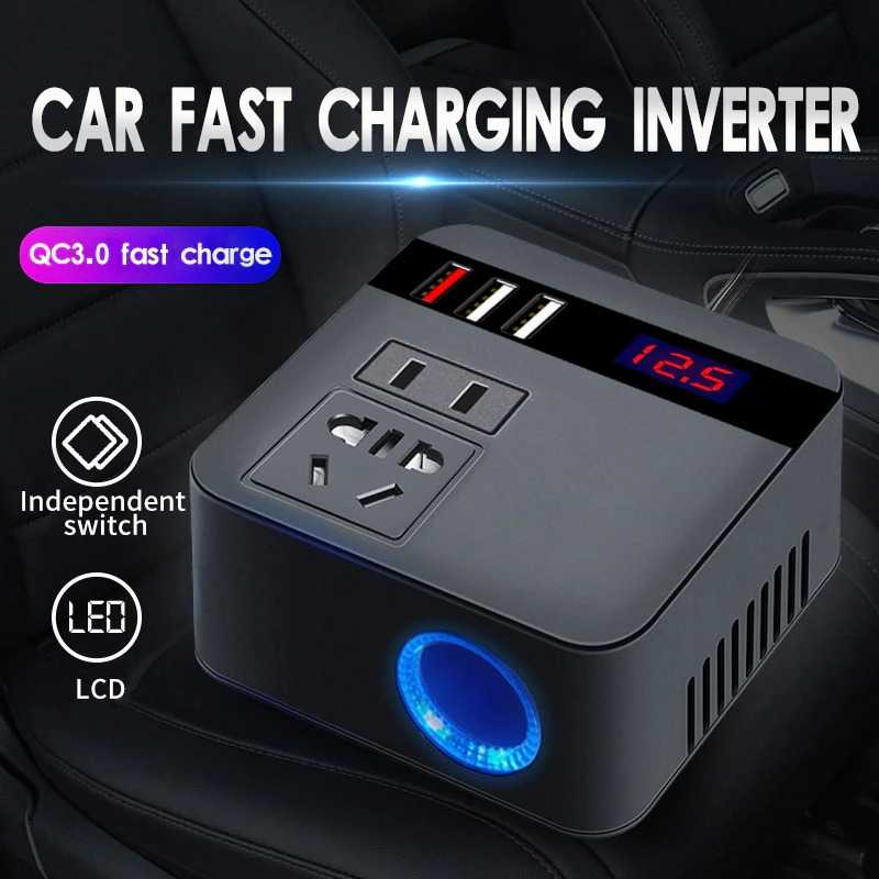 Power Inverter Mobil 4000W Mengubah arus DC ke AC DC 12V/24V to AC 220V 150W/200wat 3 USB Port