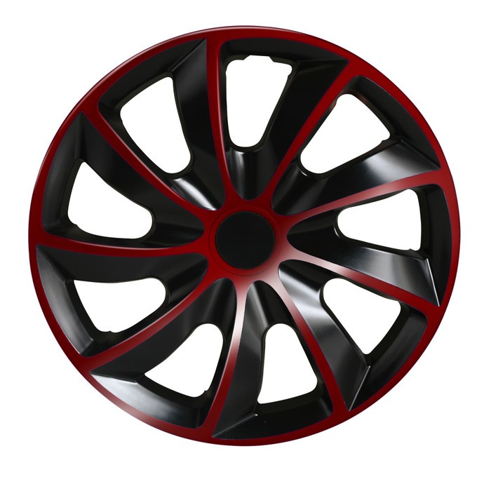 COVER VELG SPORT WHEEL DOP RODA LOWIN DESIGN 13 INCHI HITAM &amp; MERAH - 1 SET 4PCS