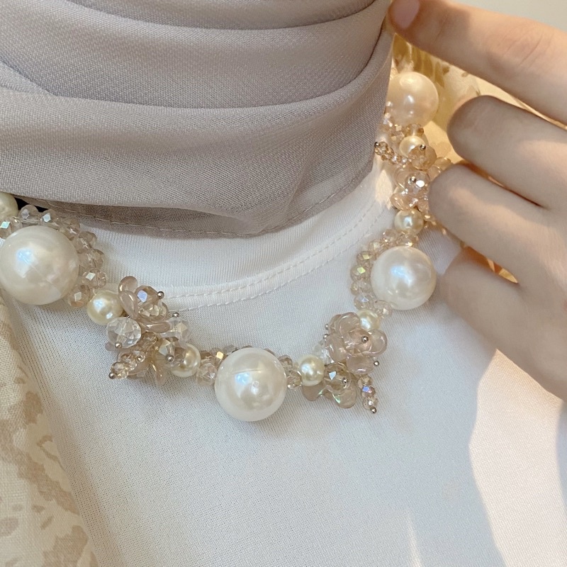 READYSTOCK ! AMEENA HANDMADE NECKLACE - KALUNG HIJAB CRYSTAL BY NEWINSPIRE