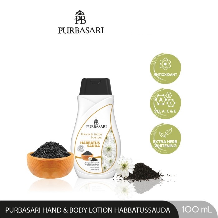 PURBASARI Hand and Body Lotion Habbatusauda | Lotion Badan Pelembab Kulit BY AILIN