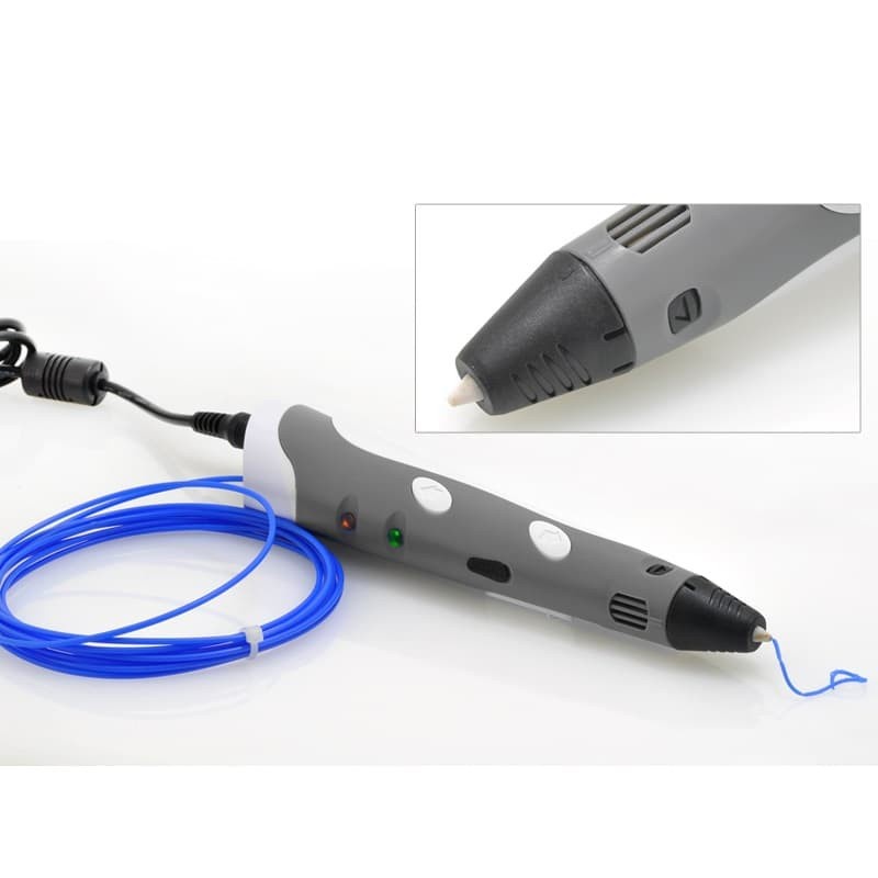 3D Stereoscopic Printing Pen for 3D Drawing - RP-100A - White/Gray