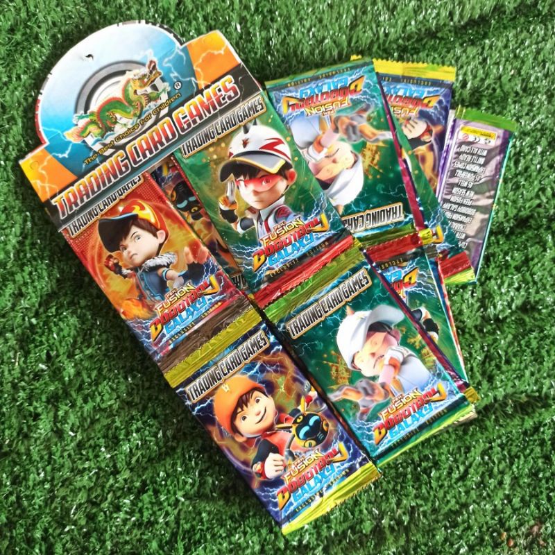 KARTU Boboiboy galaxy pek fusion (isi 8) mainan anak trading card
