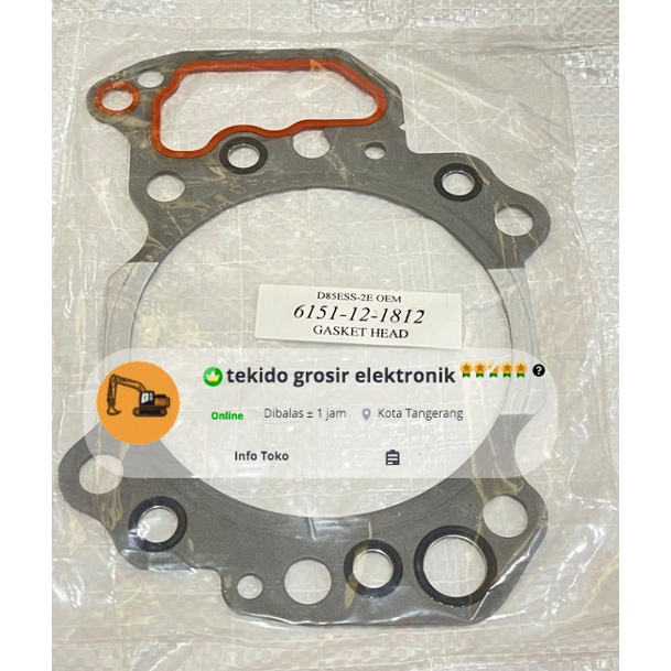 GASKET HEAD D85ESS-2 NEW 6151-12-1810 6151-12-1812 OEM JEPANG