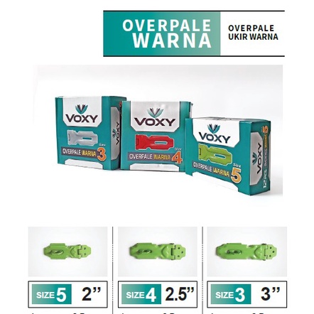 Overpale WARNA VOXY size 5 Kecil 2&quot; - Overpale Ukir Warna 2 in - Overval Warna no 5 VOXY