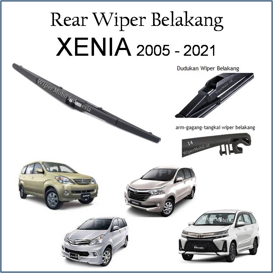 Wiper Kaca Belakang Mobil Daihatsu Xenia 2005 2006 2007 2008 2009 2010 2011 2012 2013 2014 2015 2016