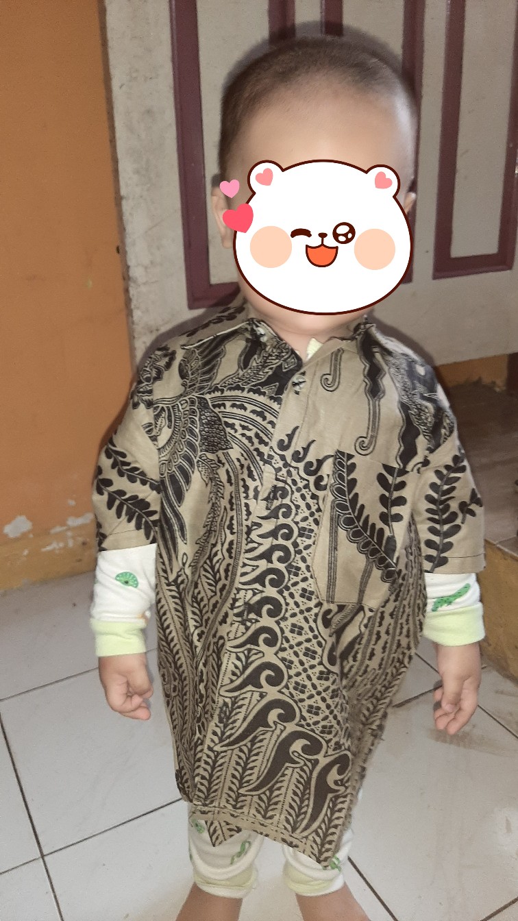 Maura Coupel Batik Couple Keluarga Sania Ruffle Ori Ndoro Jowi Dnt Motif Manuk Tarung