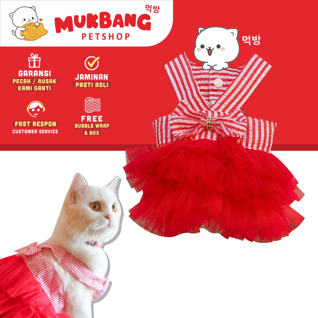 Dress Gaun Size S Anjing Kucing Clothes Baju Pakaian Anjing Kucing