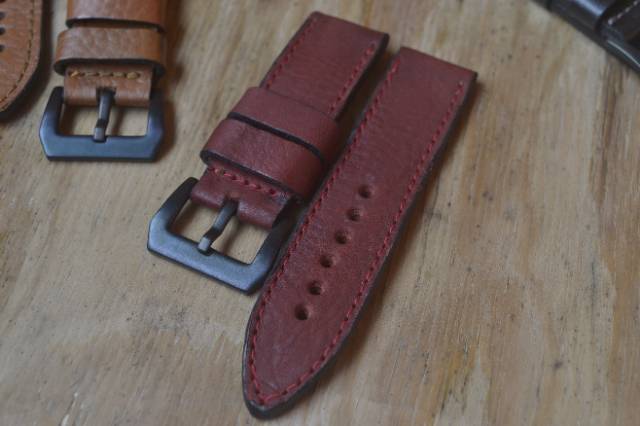 Strap tali Jam Tangan Kulit Sapi Asli Size 24mm Murah