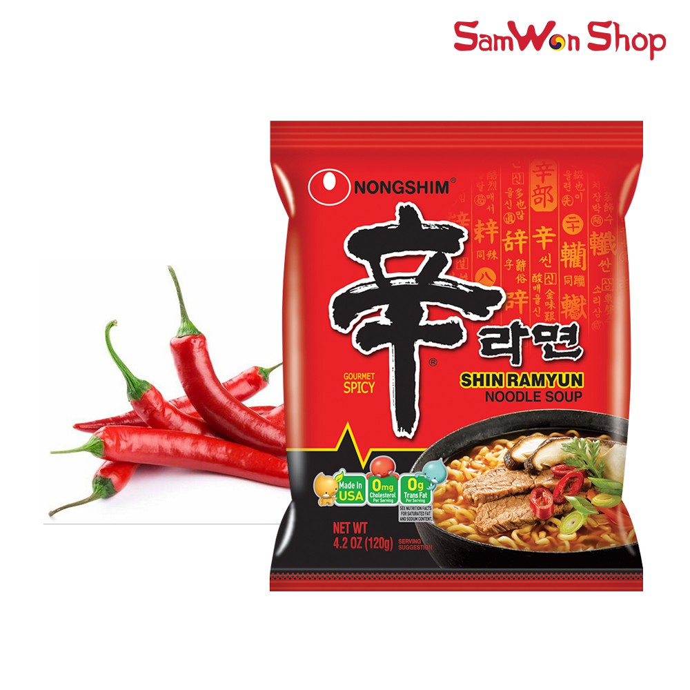 

NONGSHIM SHIN RAMYUN 120 GR - MIE INSTANT KUAH KOREA PEDAS LEZAT