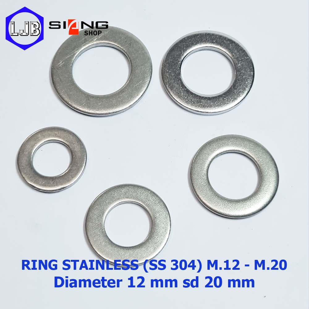 Ring Plat Stainless 304 M12 sd M24 THE A2-70