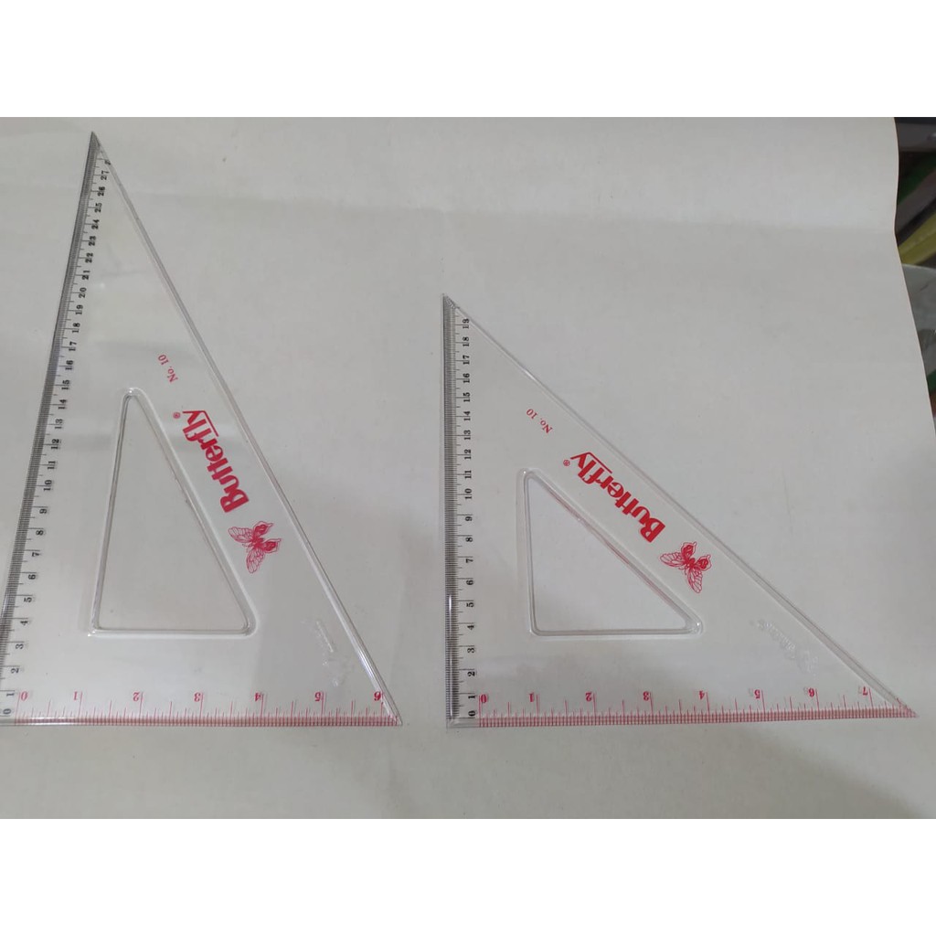 

set penggaris segitiga butterfly siku-siku nomor 10