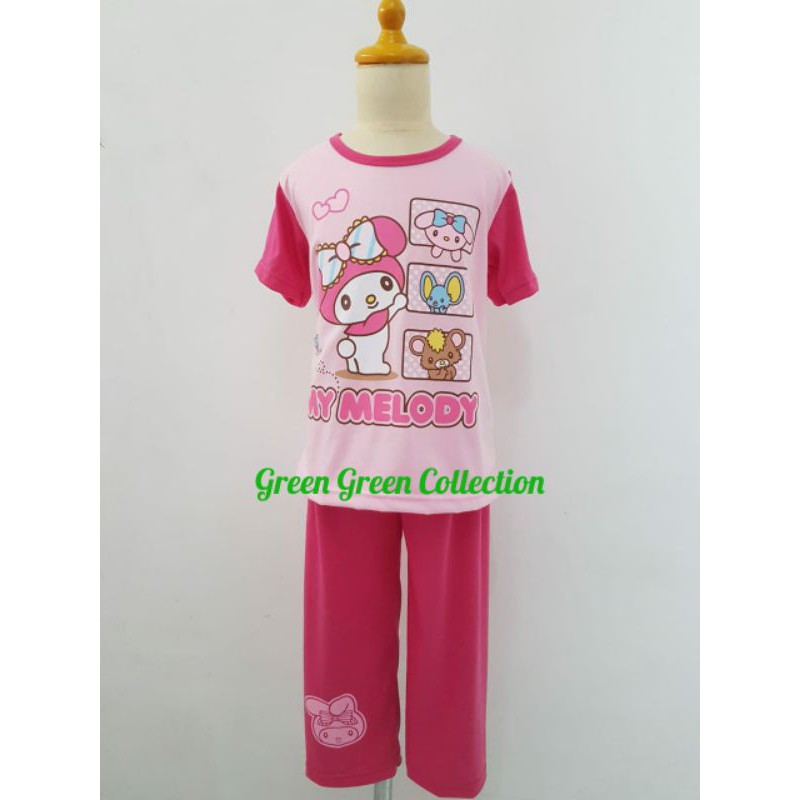 Piyama Stelan Kaos Anak Cewek My Melody Pink