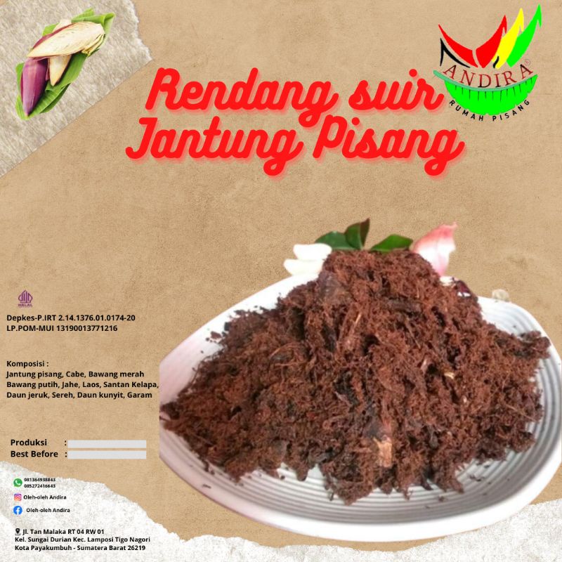 

rendang suir jantung pisang