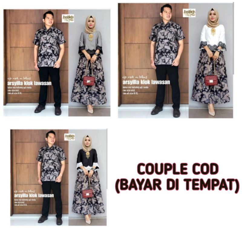 arsylla klok lawasan, couple batik set wanita, batik set wanita rok span , batik couple