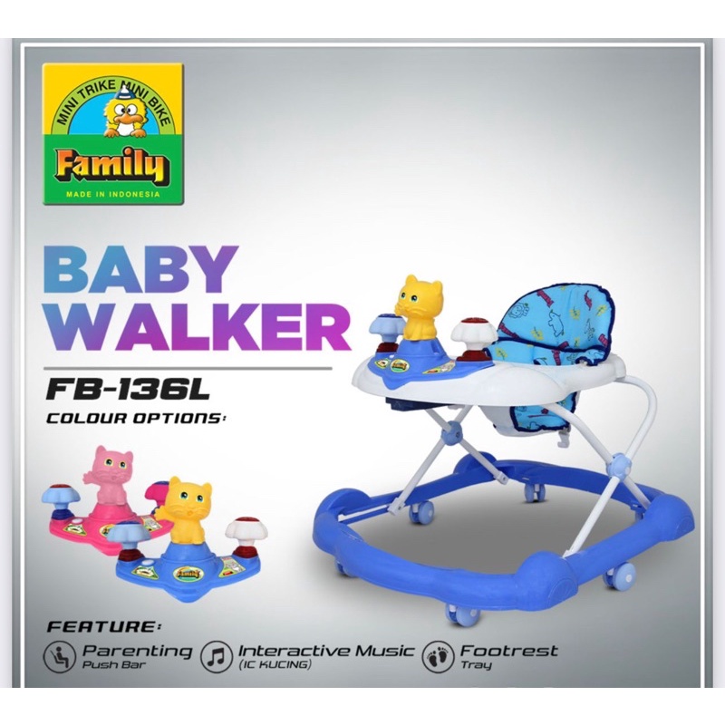 Baby walker kereta belajar jalan family 136