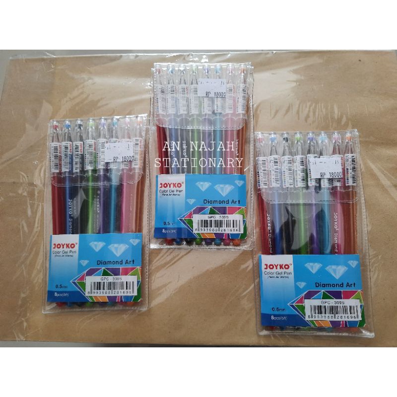 

BOLPOIN GEL JOYKO WARNA GPC-309S DIAMOND ART SERIES ISI 8 BOLPOIN GEL