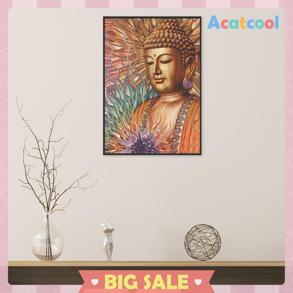 5D DIY Full Drill Diamond Painting Buddha Cross Stitch Embroidery Mosaic