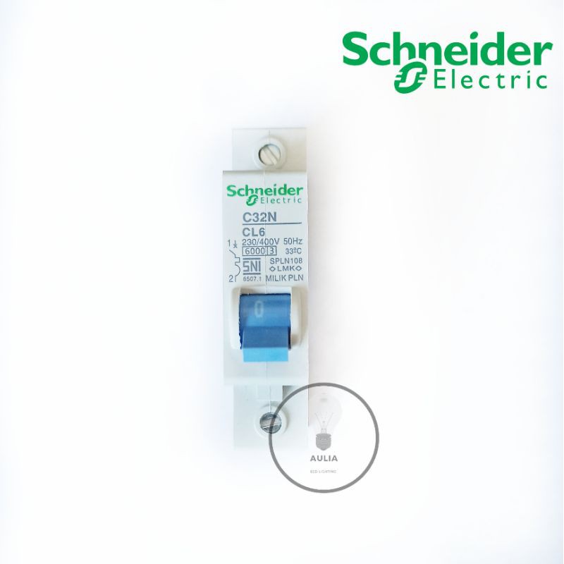 Mcb 6a Schneider 1phase Original Biru Pln C32n Cl6 6 Ampere 1300 Watt Shopee Indonesia