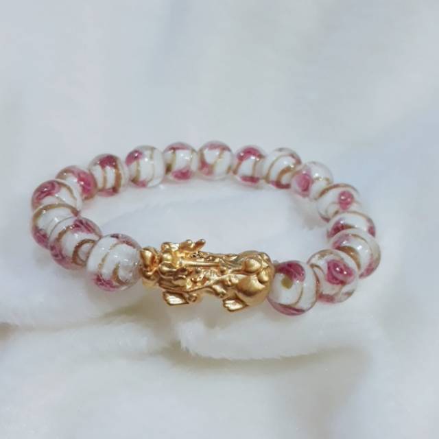 gelang naga batu amuled imitasi emas 24k