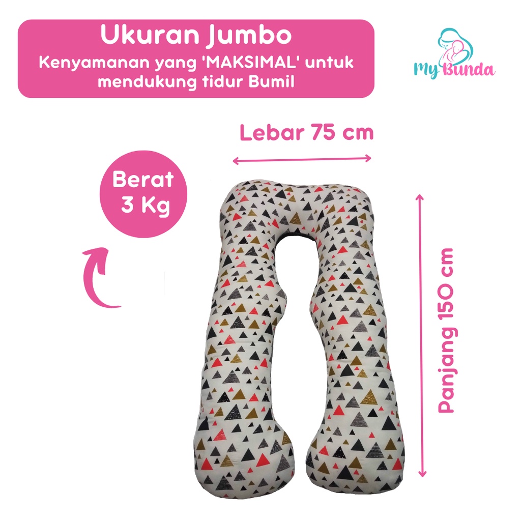 Bantal Bumil dan Menyusui untuk Kasur Ibu Hamil Jenis Bantal Hamil Jumbo Premium dengan Desain Bantal Ibu Hamil Tidur Jumbo yang Sangat Nyaman untuk Jadi Guling Ibu Hamil - Motif BB23