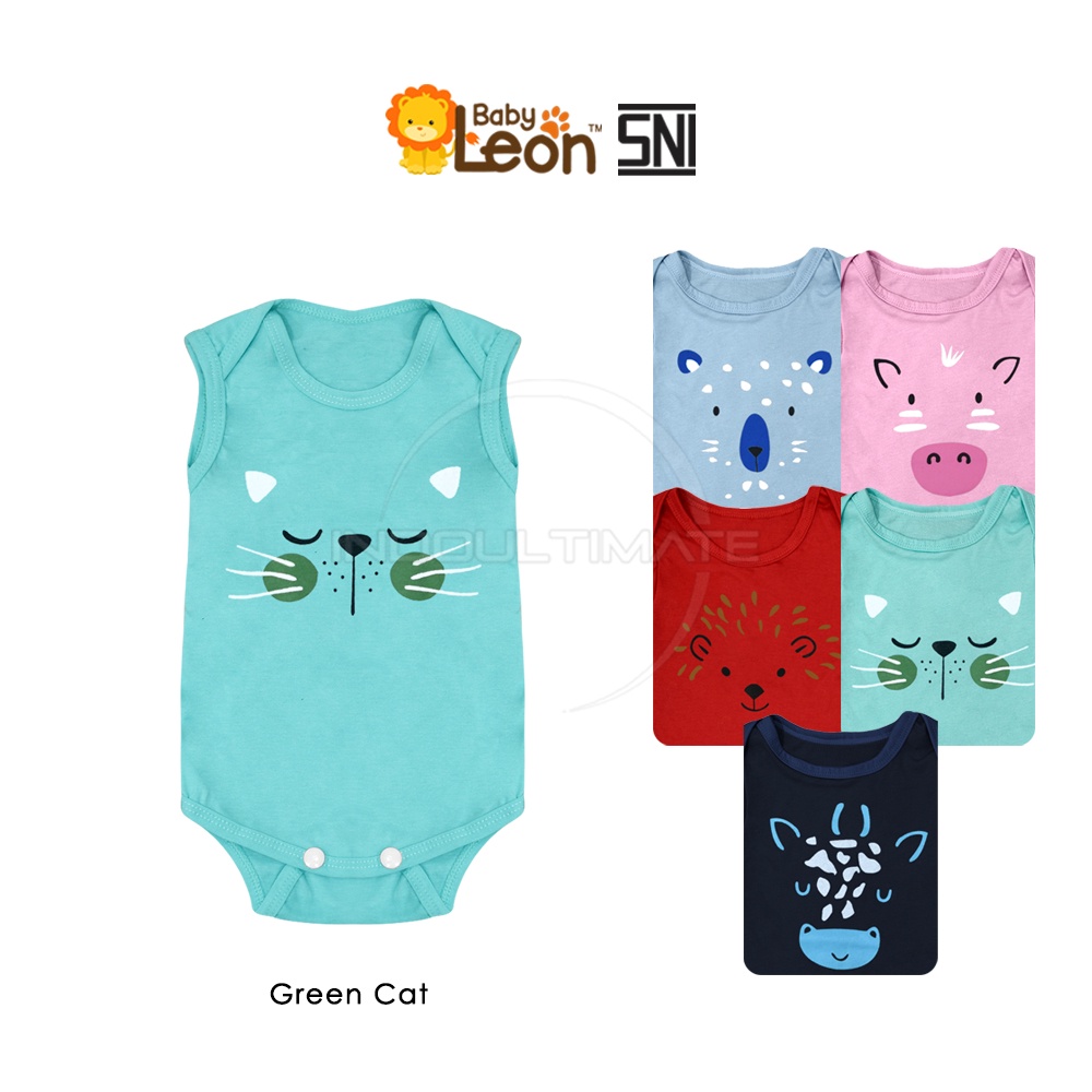 Jumpsuit Bayi Jumper Bayi  BABY LEON Seri  Face Laki Laki Perempuan Lengan Panjang Lengan Pendek Lengan Kutung COTTON Jumpsuit Baby Bodysuit Baju Bayi baru Lahir Perlengkapan Bayi Baru Lahir BC-023SK BC-024SK BC-025SK