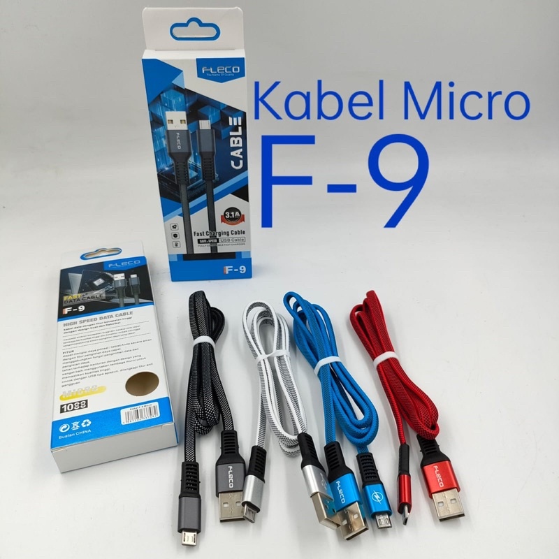 PROMO KABEL DATA FLECO F9 MICRO FAST CHARGING NEW FC PROMO