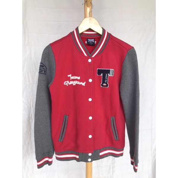 Jaket Polham Teams Baseball Red Original