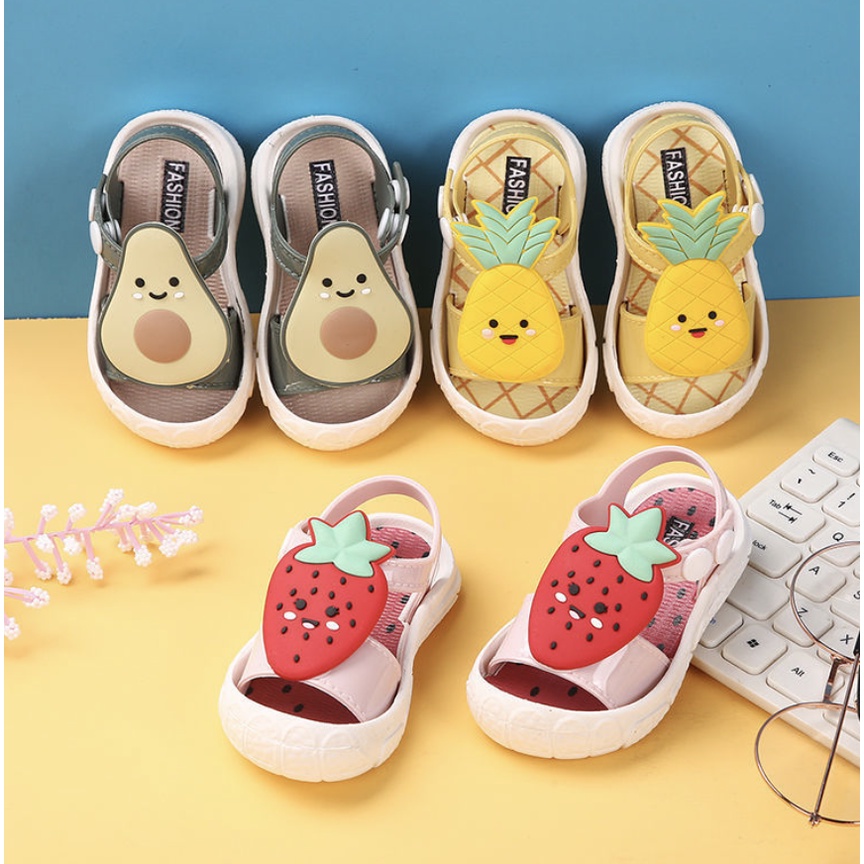 babyfit [6bln-3thn] MONICA FRUIT prewalker sendal karet slop anak sandal tali sepatu import ML-1018r