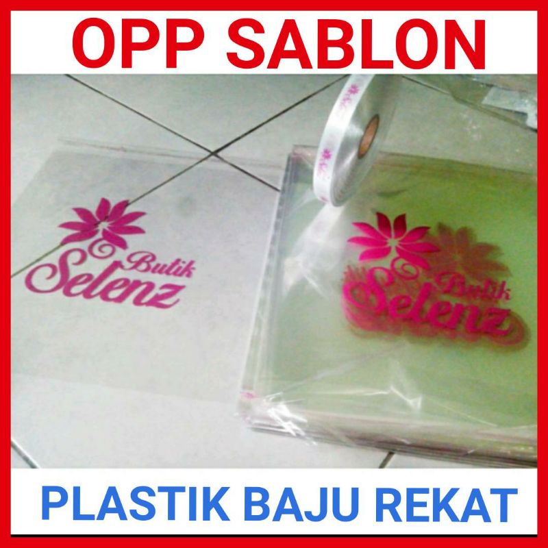 

plastik packing baju opp sablon custom 30x35cm 100pcs