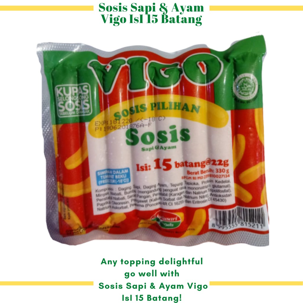 

SOSIS SAPI & AYAM SP VIGO ISI 15 BATANG