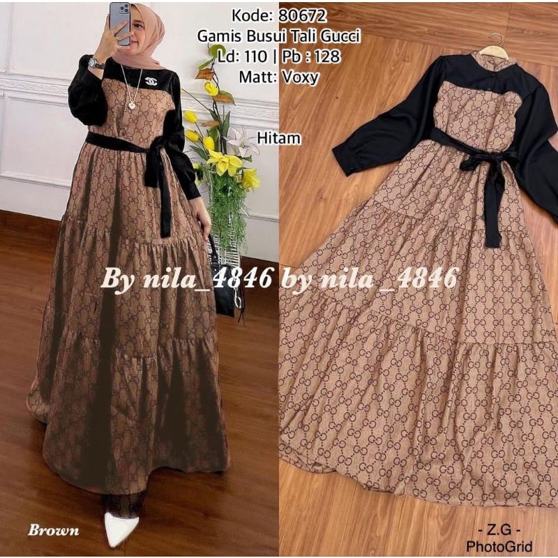 GAMIS BUSUI TALI /GUCCI / MELAR VOXY ( kode : BROKAH )