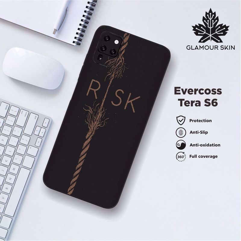 *(Dapat2PCS)* EVERCOSS TERA S6 Garskin Case/Stiker Protector Motif RISK