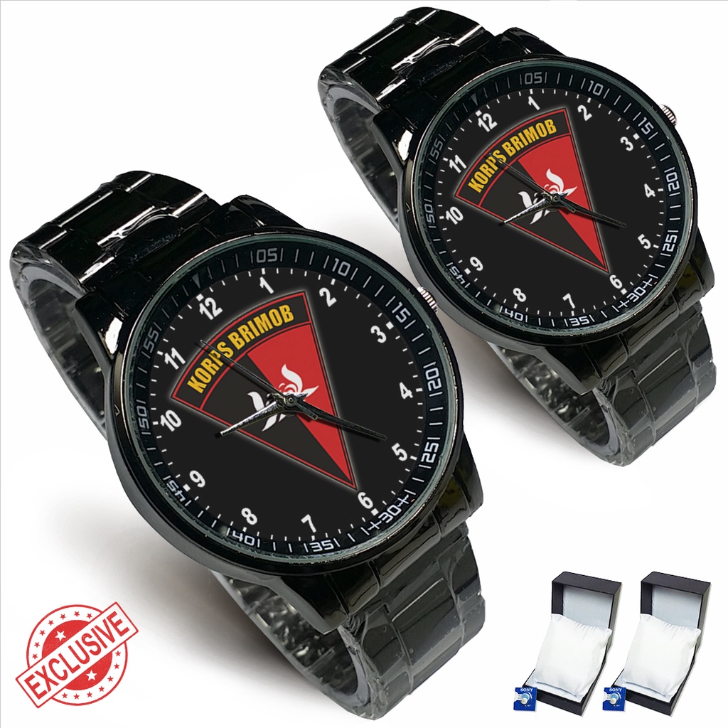 Jam Tangan Rantai Couple KORPS BRIMOB - 1 (Keren)