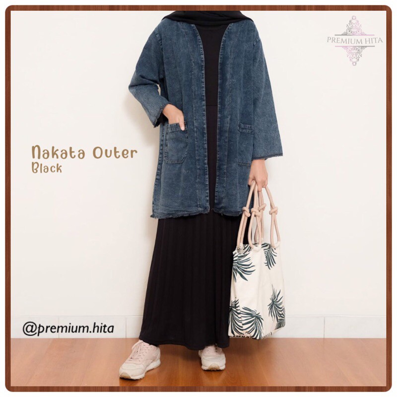 Nakata Outer - Outer Kardigan Jeans Wanita