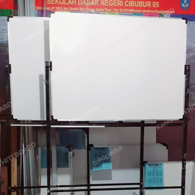 

Office & Stationery | Alat Tulis | White Board Stand Double Face 90 120 Cm | Best Seller