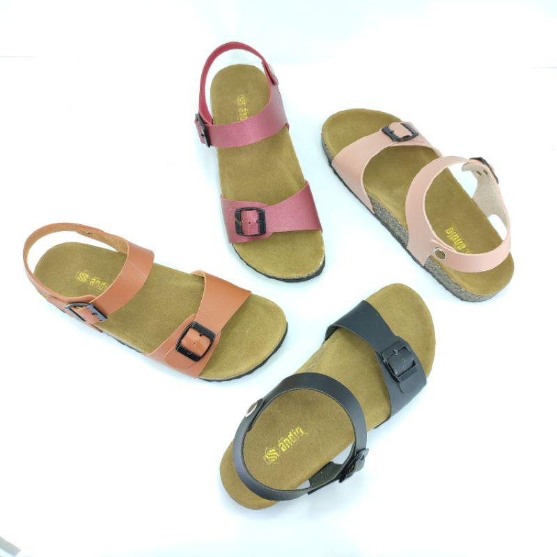 Sandal Birken Wanita Slip Sandals Sendal Puyuh Andis AF18