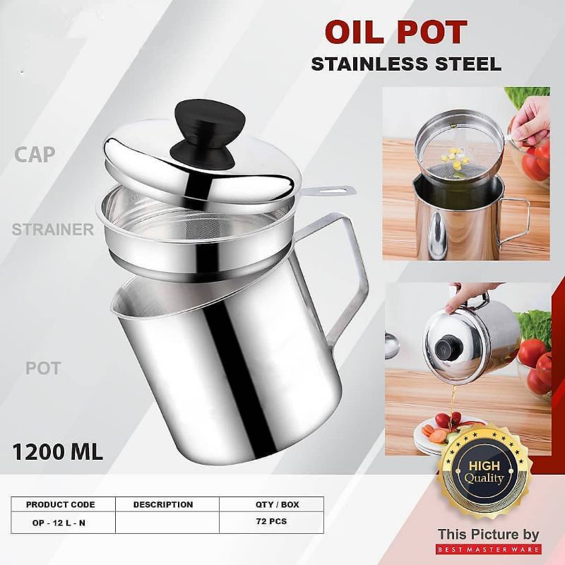 Saringan minyak oil pot saringan minyak jelantah