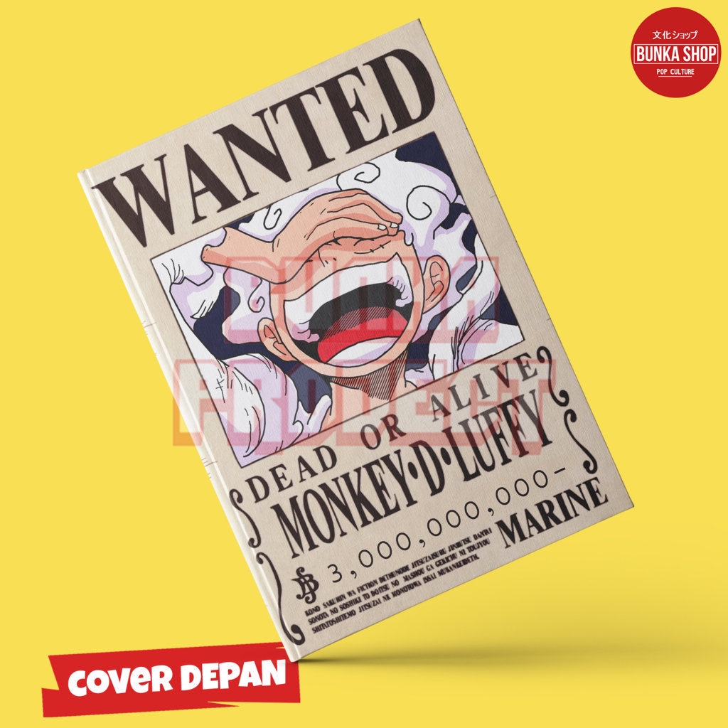 

RK Notebook Anime Wanted One Piece Character Bounty Hardcover A5