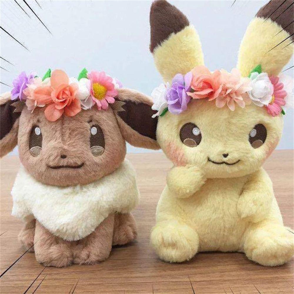 Quinton Pokemon Mainan Mewah Koleksi Hadiah Ulang Tahun Anime Untuk Anak Kartun Paskah Eevee Boneka Mainan